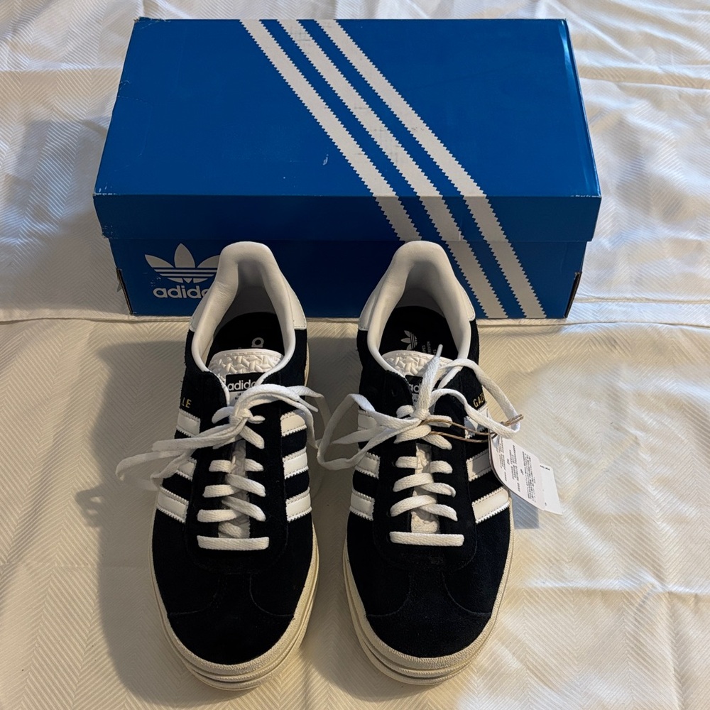 NEW Adidas Gazelle Bold W Black HQ6912 Shoes Size 7.5